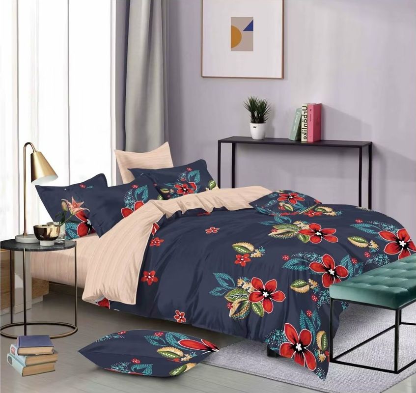 Pas Polyester van de het Dekbeddekking 100% van Kleuren de In te ademen Geometrische Microfiber aan
