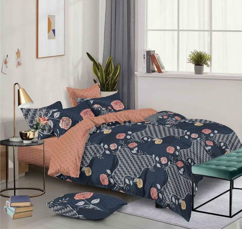 Pas Polyester van de het Dekbeddekking 100% van Kleuren de In te ademen Geometrische Microfiber aan